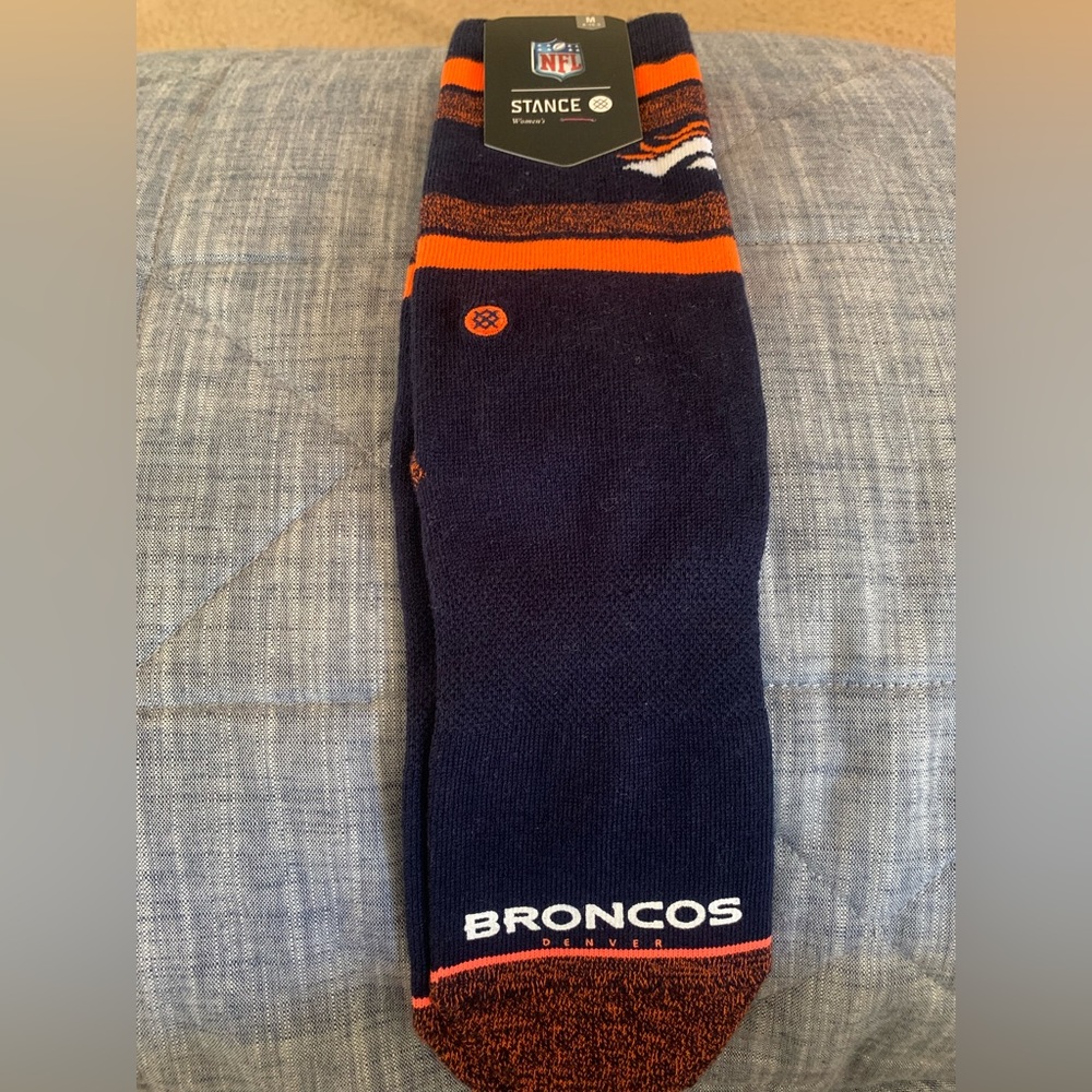Brand new never been worn Denver Broncos Socks